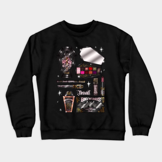 Goth Makeup Collection Crewneck Sweatshirt by chiaraLBart